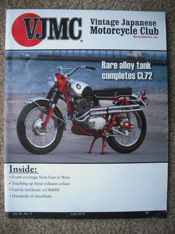 VJMC Magazine Cover: Honda CL72 250 Scrambler June 2010