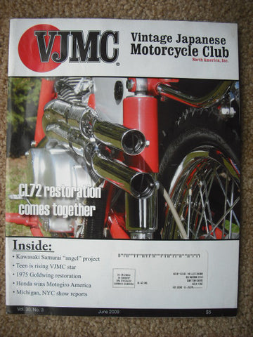 VJMC Magazine Honda CL72 Exhaust Closeup June 2009