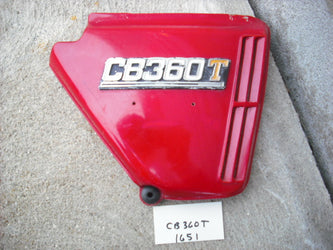 Honda CB360T Red Right Sidecover