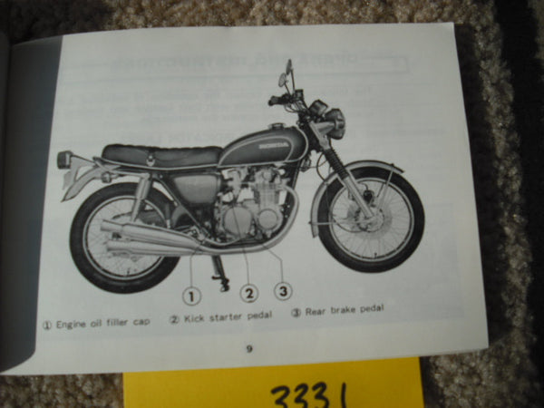 Honda CB500 Four K1 1972 Owners manual 3331