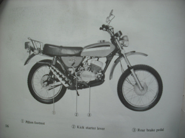 Suzuki TC125 Owners Manual 1974