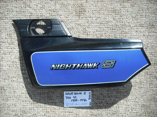 Honda CB700SC Nighthawk sidecover Blue left 83710-MJl-0000 sku 3400