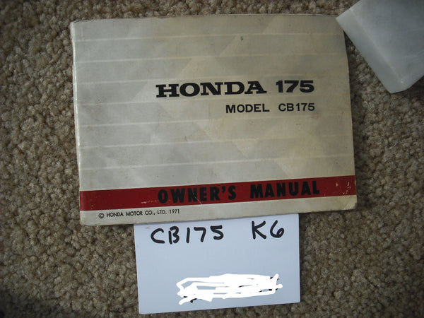 Honda CB175K6 Owners Manual 3398