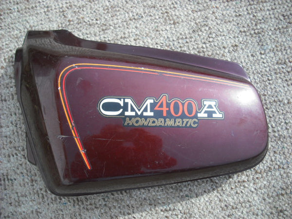 Sold Honda CM400A Left Sidecover Candy Presto Red 83700-448-670 ZA
