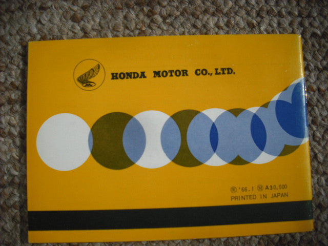 Honda CA160  Owners Manual NOS New