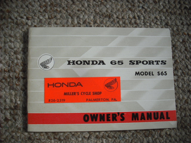 Honda Sport 65 S65 Manual NOS New sku 3449