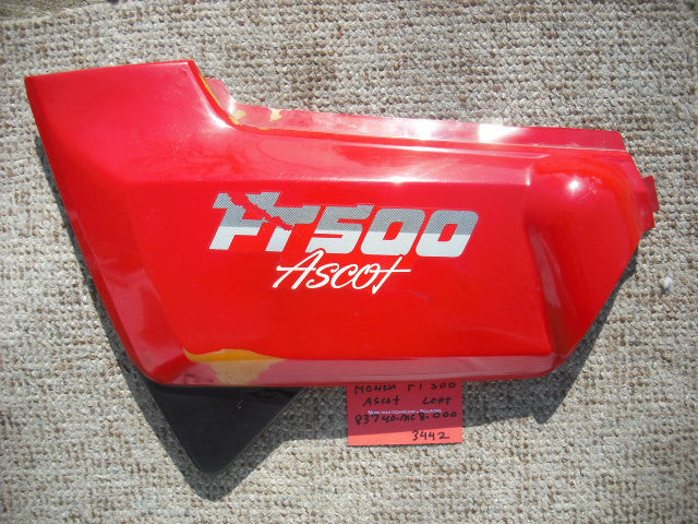 Honda FT500 Ascot Left Red Sidecover 837-MC8-0000 sku 3442