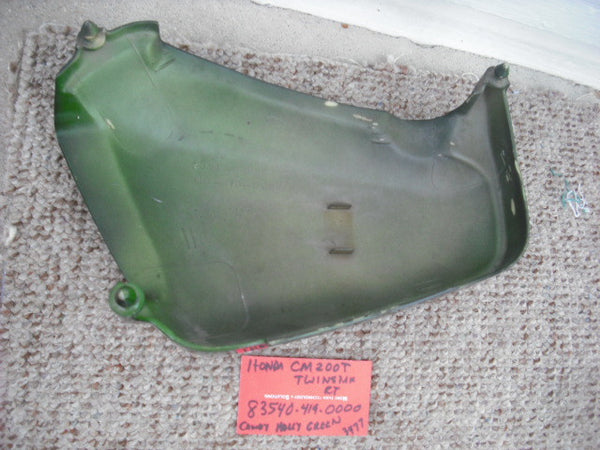 Honda CM200T Twin Star Candy Holly Green Right sidecover 83540-419-000 sku 3477