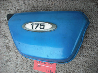 Sold Honda CB175  CL175 Right  blue sidecover  part no 17231-315-000