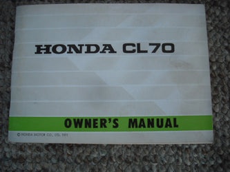 Honda CL70 K3 1971 NOS Manual 3776