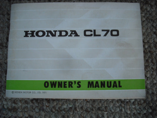 Honda CL70 K3 1971 NOS Manual 3776