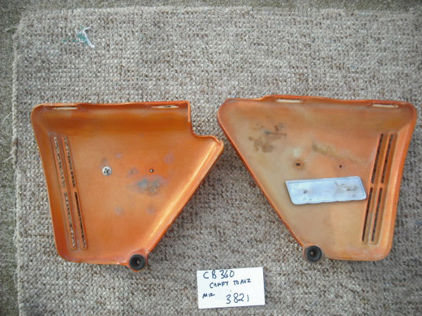 Honda CB360 Sidecover Pair Candy Topaz Orange