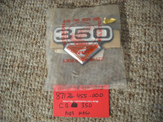 Sold Honda CB350 CL350 Left NOS Sidecover Badge 87126-455-000