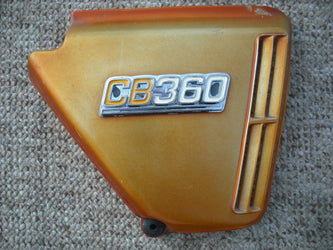 Honda CB360 Sidecover Pair Candy Topaz Orange