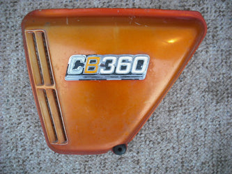 Honda CB360 Sidecover Pair Candy Topaz Orange