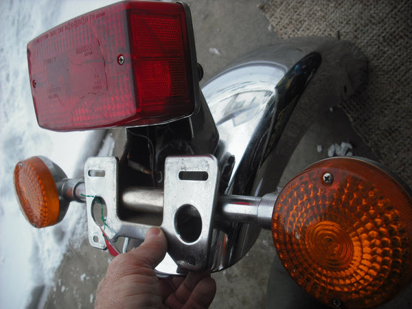 Honda CB900C Rear Fender with working tail light turn signals sku 3807