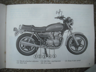 Honda CB650 1979 Owners Manual sku 3875
