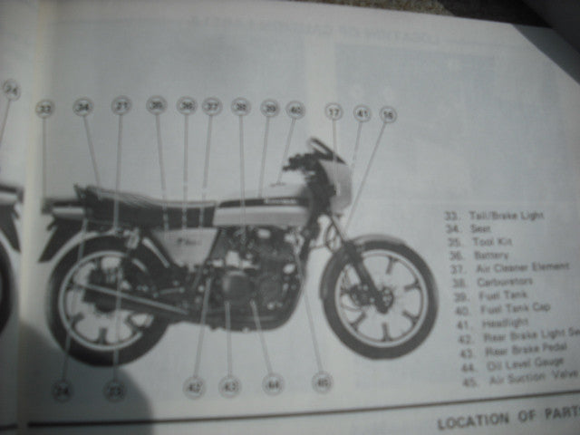Kawasaki KZ550GP Owners Manual  99920-1109-01 sku 3906