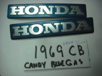 Honda 1969 CB175 Late Model K3 Gas Tank Badge Pair