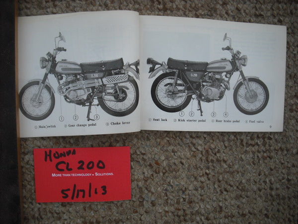 Honda CL200 1974 Owners Manual 3947