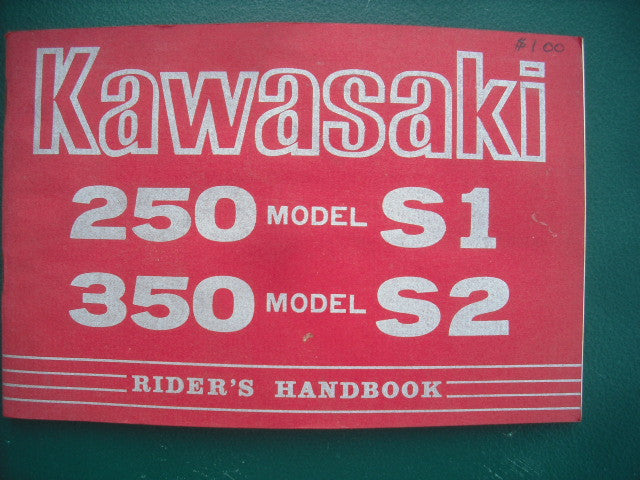 Sold on Ebay 6/2/16 by invoice Kawasaki 250 S1 350S2 Triples Manual 99997-546 sku 3921