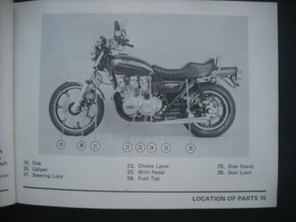 Kawasaki KZ1000 LTD B1 Owners manual 99964-0007-01  3925