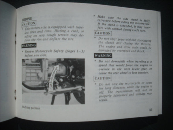 Honda CX500 1978 Owners Manual 3926