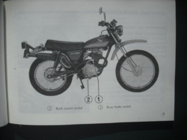 Honda XL125 1976 Manual 3932