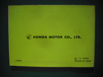 SOLD ebay Honda XL175 1973 Owners Manual sku 3930