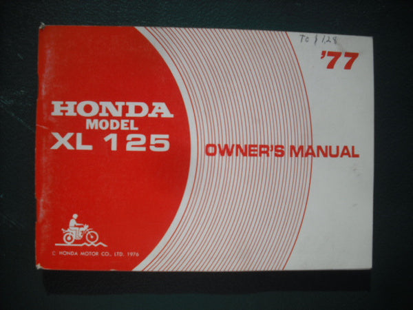 Honda XL125 1976 Manual 3932