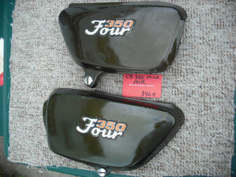 Honda CB350F Four Candy Baccus Sidecover Pair with badges