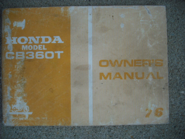 Honda CB360T 1976 Owners Manual 1583