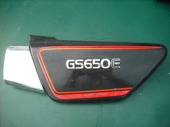 Suzuki GS650E Left Black Sidecover 47211-34500 sku 3973