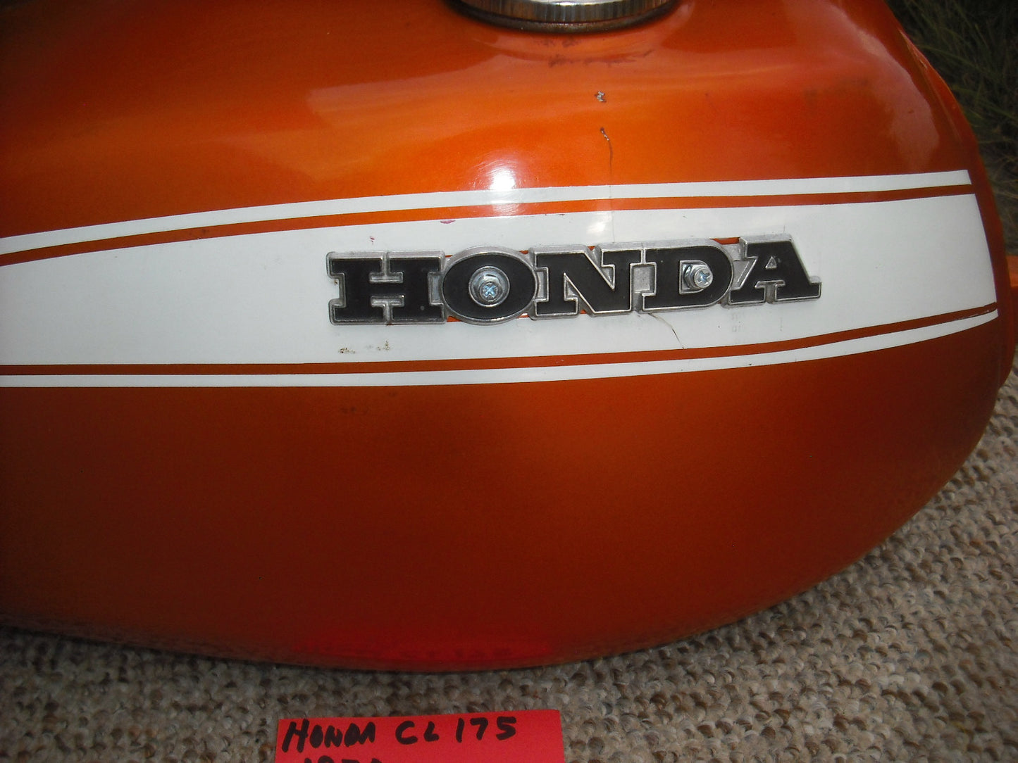 Honda CL175 Gas Tank Candy Topaz Orange 4008