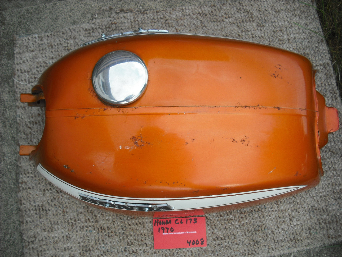 Honda CL175 Gas Tank Candy Topaz Orange 4008