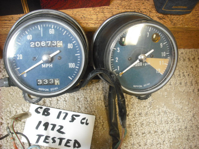 Honda CB175 CL175 Speedometer and Tachometer