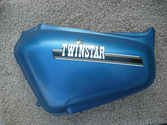 Honda CM185T sidecover left blue 1978 Twinstar  83640-419-0000 sku 4045