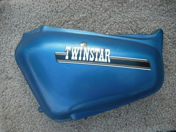Honda CM185T sidecover left blue 1978 Twinstar  83640-419-0000 sku 4045