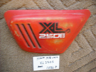 Sold Ebay 3/10/21Honda XL250 1978 1979  83600-428-0000 Right Sidecover red sku 1036