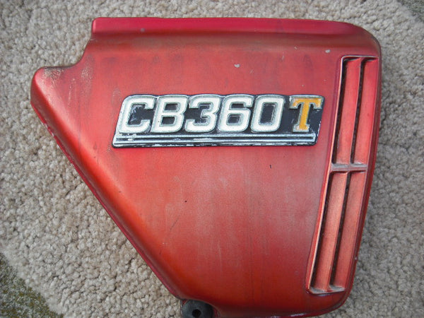 Honda CB360 Sidecover Pair Ruby Red