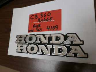 Honda CB360 CL360 Gas Tank Badges 4109