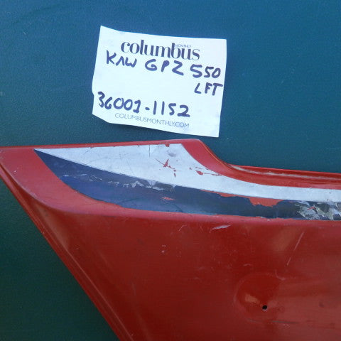 Kawasaki GPZ550 Left Red Sidecover  36001-1152 L sku 4151