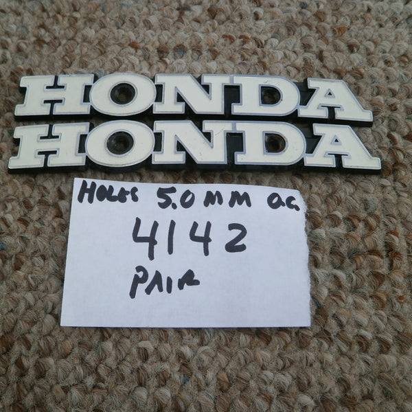 Honda CB CL 350 Gas Tank  badge pair white