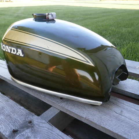 Sold Honda CB450 Gas Tank 1972 Candy Baccus Olive