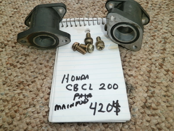 Sold Honda CB200 CL200 Carburetor Manifold Pair