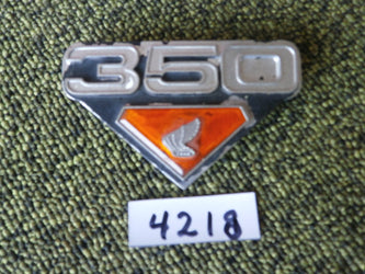 Used in REstoration CB 350 galloway Honda CB350 CL350 K4 Right Sidecover Badge 4218