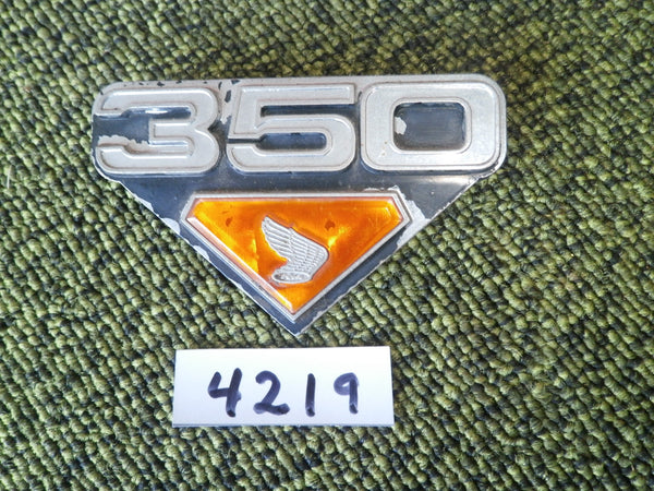 Honda CB350 CL350 K4 Right Sidecover Badge 4219