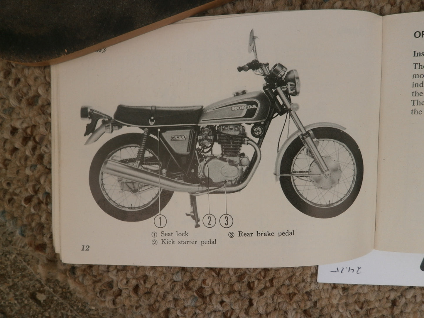 Honda  CB360G 1973 Owners Manual  sku 4199