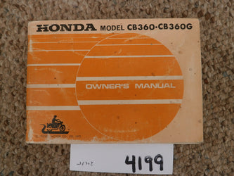 Honda  CB360G 1973 Owners Manual  sku 4199