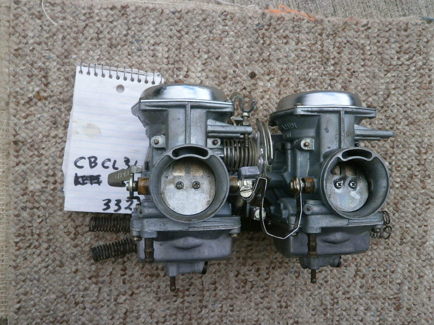 Sold on Ebay 08282017 Honda CB360 CL360 Carburetor Pair 3327